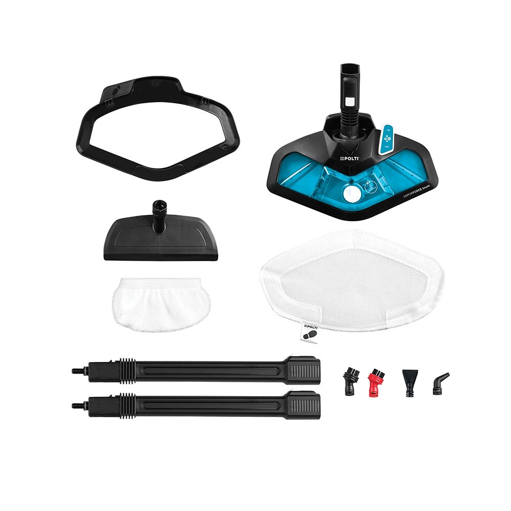 Polti Vaporetto Smart 100 B, limpiador a vapor con caldera de alta presión de 4 bares, autonomía ilimitada y recarga continua, 9 accesorios incluidos