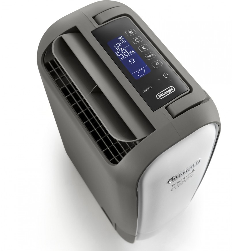 DeLonghi DNS80, deshumificador, 2.8l, ionizador, silencioso, color gris