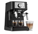 DeLonghi EC260.BK, cafetera de bomba tradicional, 15 bar, 2 tazas, color negro/inox