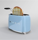 Smeg TSF02PBEU, tostadora, ranuras extralargas, 6 niveles de tostado, color azul
