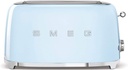 Smeg TSF02PBEU, tostadora, ranuras extralargas, 6 niveles de tostado, color azul