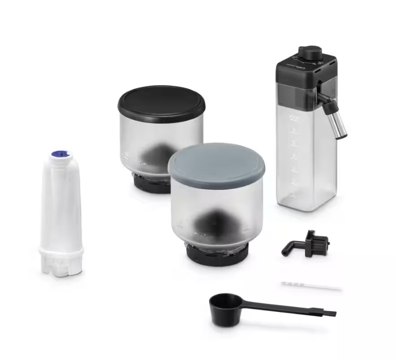 DeLonghi EXAM440.55.B, cafetera superautomática Rivelia, LatteCrema Hot, Bean Switch, 16 bebidas, 15 bares, negro