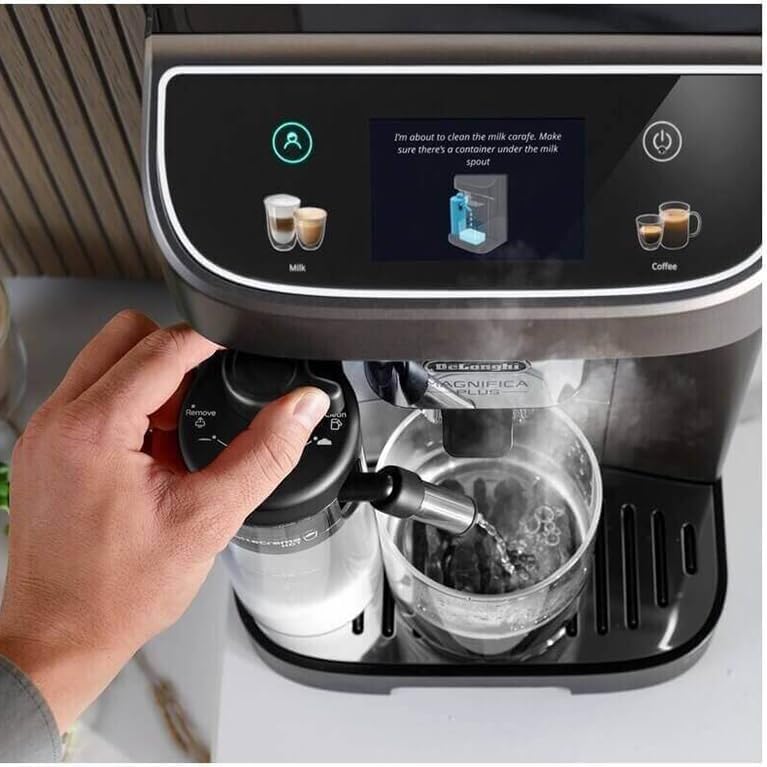 DeLonghi ECAM320.70.TB, cafetera superautomática Magnifica Plus, LatteCrema Hot, 15 bares, 18 bebidas, color gris