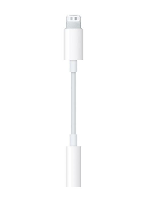 Apple MMX62ZM, adaptador Lightning a toma de auricular 3,5mm, color blanco