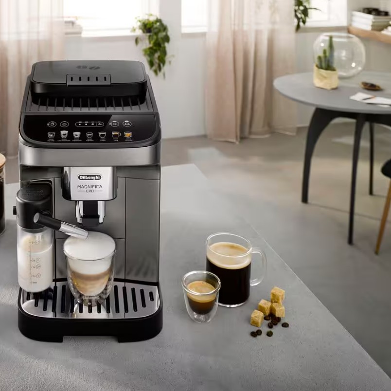 DeLonghi ECAM290.81.TB, cafetera superautomática Magnifica Evo, 15 bares, LatteCremaHot, color gris