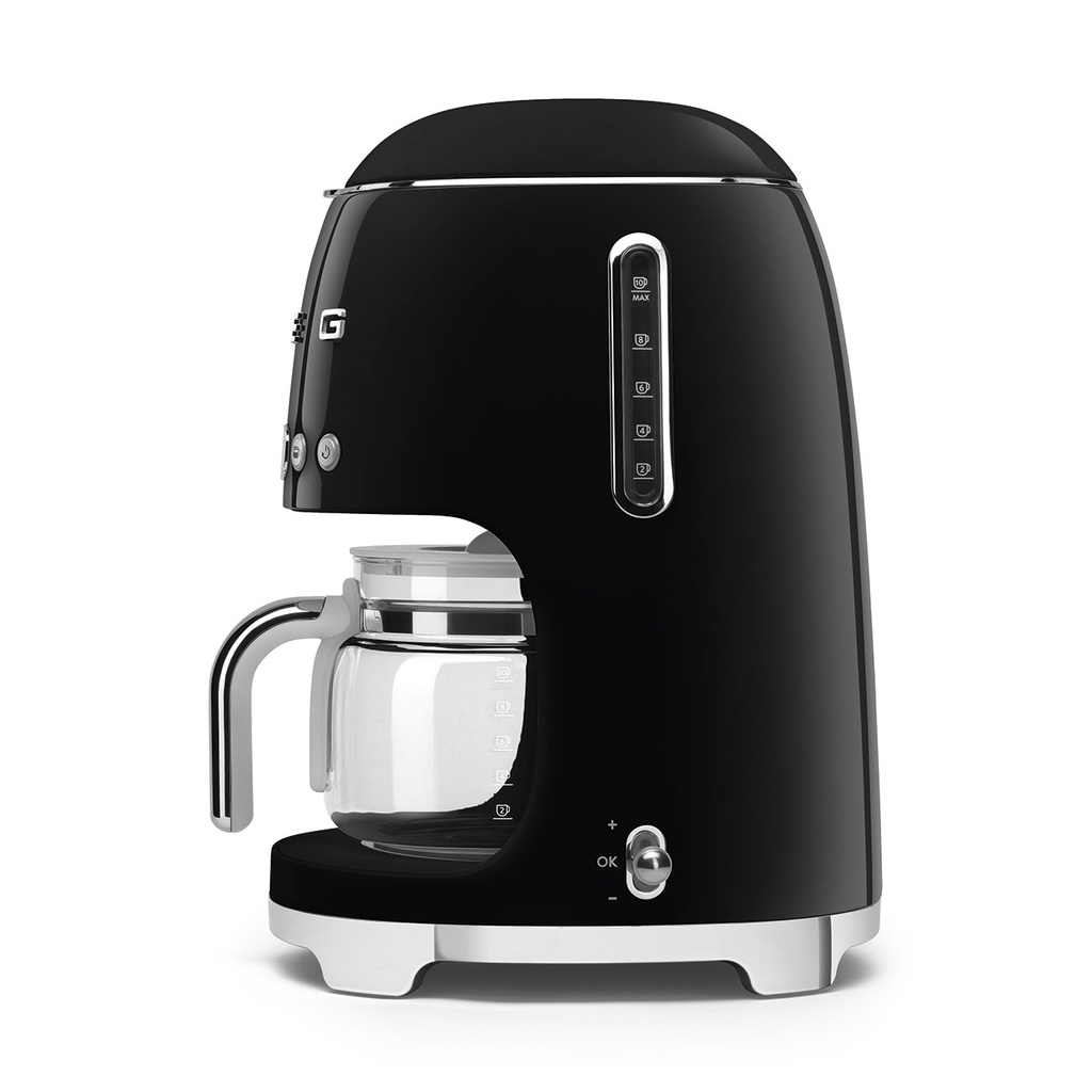 SMEG DCF02BLEU, cafetera de goteo, 50's Style, deposito de 1,25l, 1050W, negro