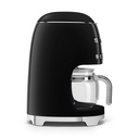 SMEG DCF02BLEU, cafetera de goteo, 50's Style, deposito de 1,25l, 1050W, negro