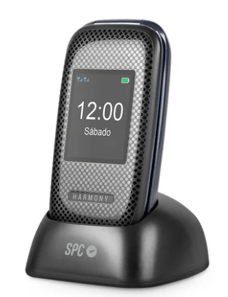 SPC Harmony - Teléfono móvil para Personas Mayores, móviles con Tapa, Teclas Grandes, Volumen Alto 96dB 2304N/B