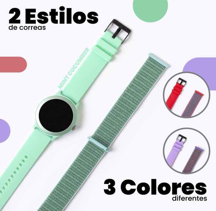 Reloj SPC SMARTEE DUO VIVO, Pantalla 1,27", 100 modos deportivos, Notificaciones y llamadas telefonicas, waterproof IP68, Batería larga duración