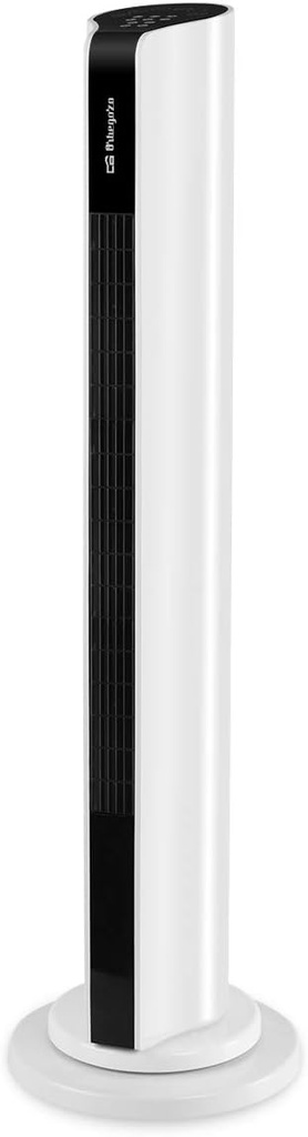 Orbegozo TWM 1000, torre de ventilación, 50W, 3 velocidades, panel táctil, mando a distancia, silencioso, blanco