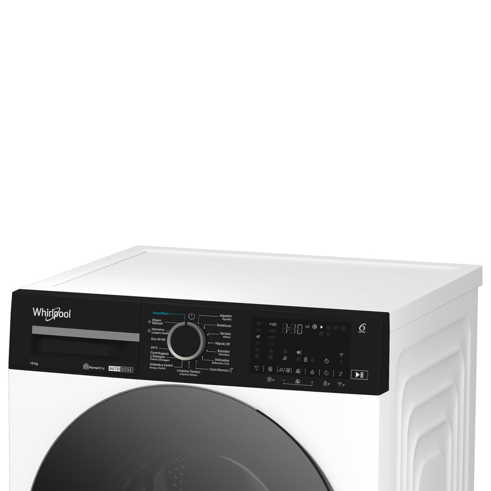 Whirlpool WPM 07W ADS, lavadora de carga frontal, 1400rpm, 10kg, blanca, clase A