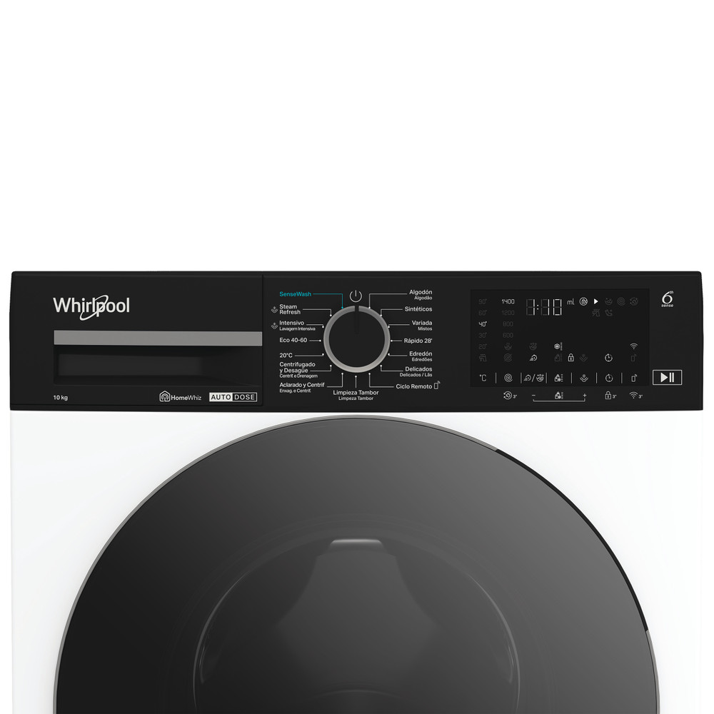 Whirlpool WPM 07W ADS, lavadora de carga frontal, 1400rpm, 10kg, blanca, clase A
