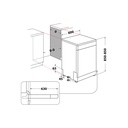 Whirlpool W7F HS41 X, lavavajillas libre instalación, 60cm, 15 cubiertos, PowerClean Pro, blanco, clase C