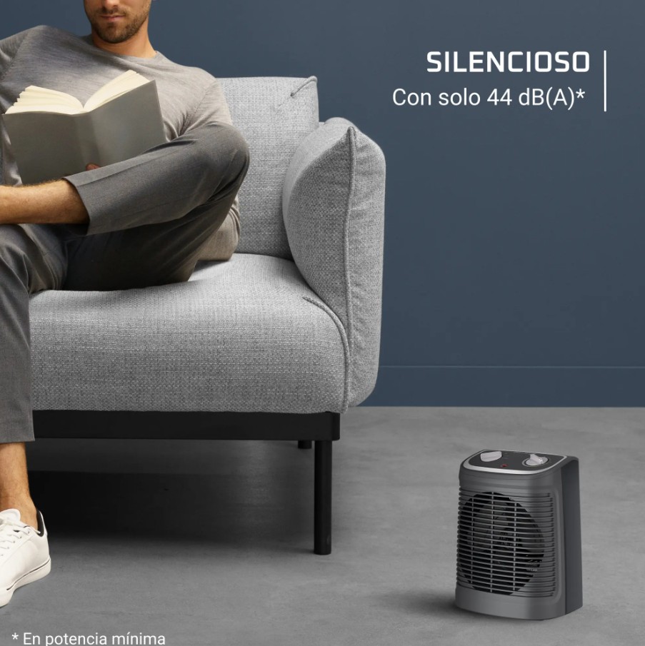 Rowenta SO2330 Comfort Compact, calefactor bajo consumo de 2400W, función Silence, negro