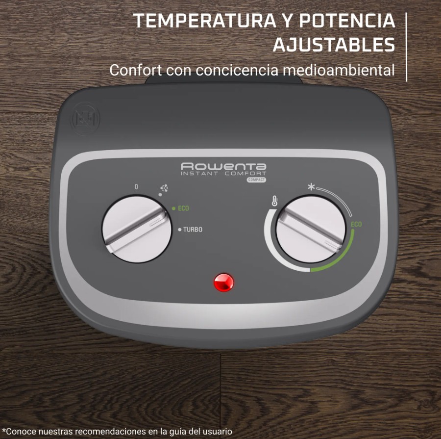 Rowenta SO2330 Comfort Compact, calefactor bajo consumo de 2400W, función Silence, negro