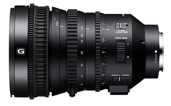Sony SELP18110G, objetivo E PZ 18-110 mm F4 G OSS, zoom eléctrico super 35 mm/APS-C