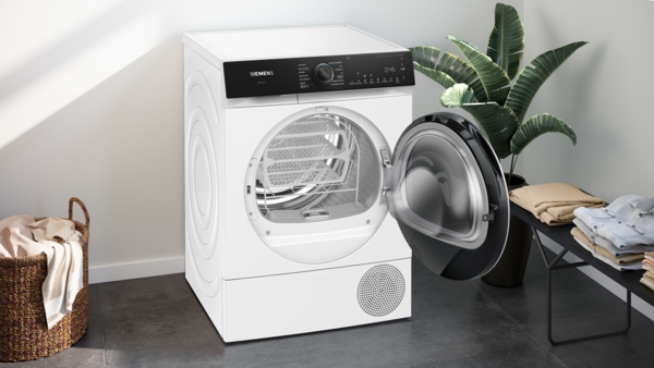 Siemens WQ46H2B0ES, secadora con bomba de calor, condensador autolimpiante, 9 kg, clase B, iQ500