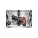 AEG FFB76717PM, Lavavajillas - 14 servicios, 9 programas, 60 cm, Tercera bandeja, programa ExtraHygiene, Inox