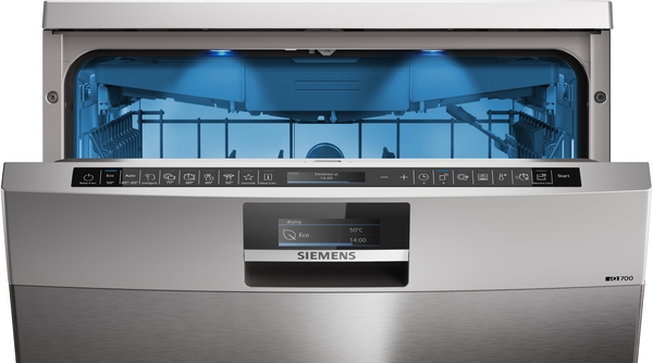 Siemens SN27TI02CE, lavavajillas libre instalación, 60cm, varioSpeed+, acero antihuellas, iQ700, clase A