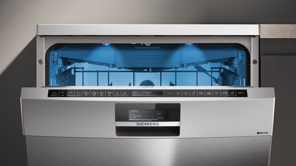 Siemens SN27TI02CE, lavavajillas libre instalación, 60cm, varioSpeed+, acero antihuellas, iQ700, clase A