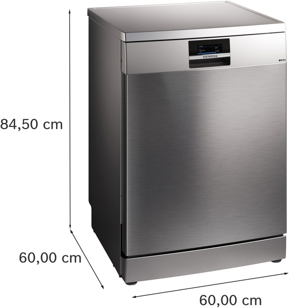 Siemens SN27TI02CE, lavavajillas libre instalación, 60cm, varioSpeed+, acero antihuellas, iQ700, clase A