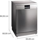 Siemens SN27TI02CE, lavavajillas libre instalación, 60cm, varioSpeed+, acero antihuellas, iQ700, clase A