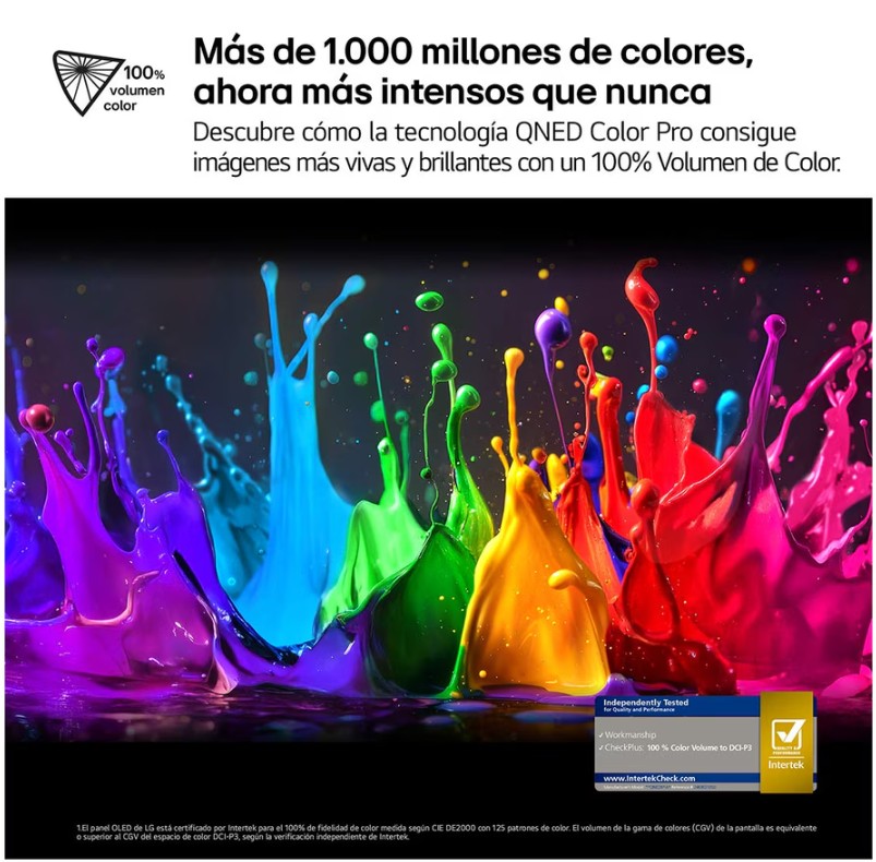 LG 65QNED93A6, TV QNED 65" MiniLed, 4K Ultra HD, 120Hz, webOS 25, procesador α8 AI Gen2, Smart TV