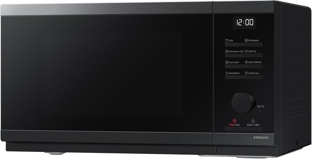 Samsung MG23DG4524CGE1, Microondas con Grill 23L 800W Modo Eco, Auto Cook Negro