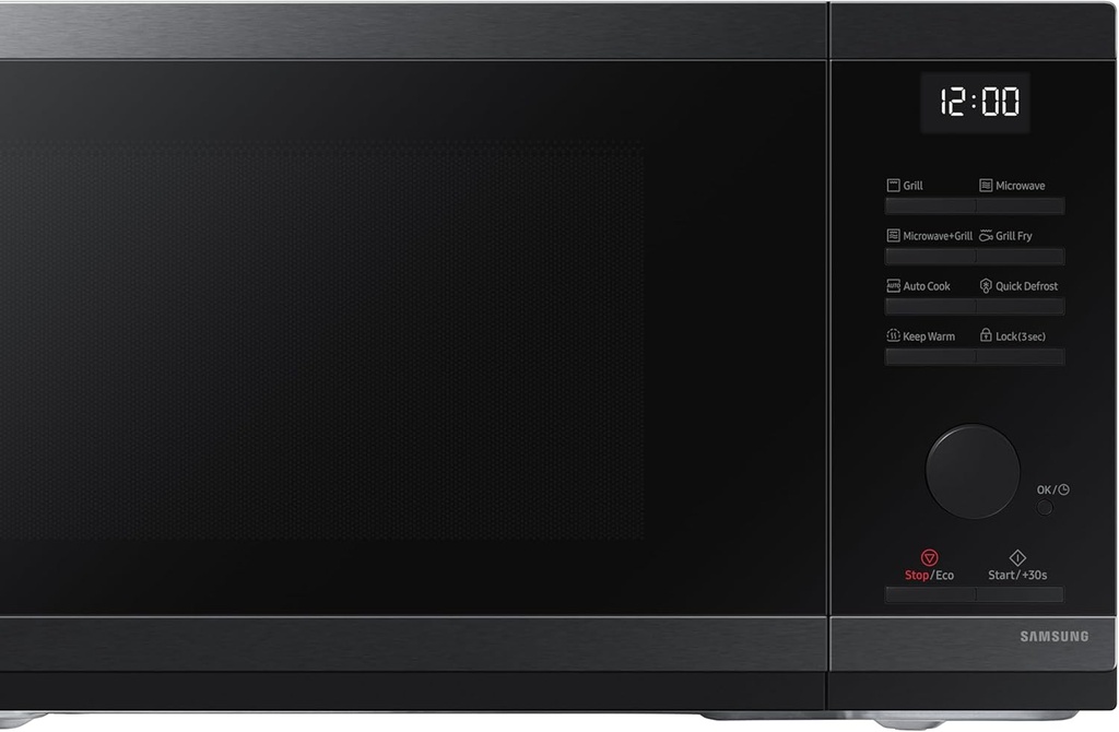 Samsung MG23DG4524CGE1, Microondas con Grill 23L 800W Modo Eco, Auto Cook Negro