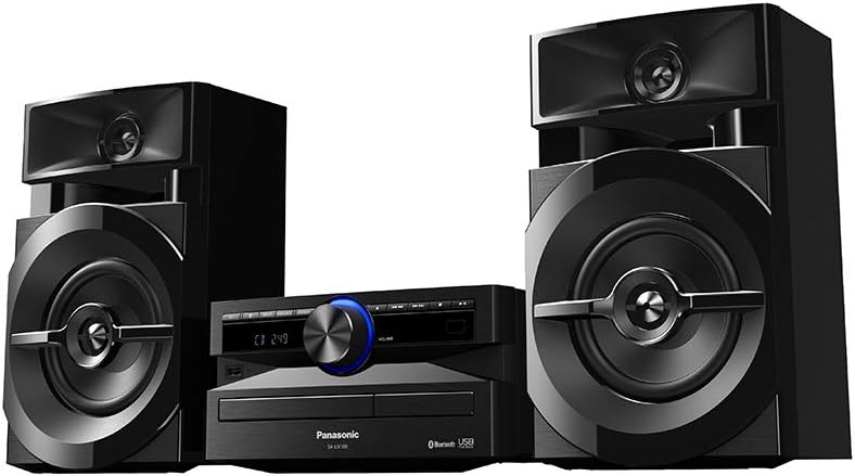 Panasonic SCUX100EK Mini System Microcadena (USB, Bluetooth, Acabado Mate, Estereo, MAX JukeBox, 300 W RMS