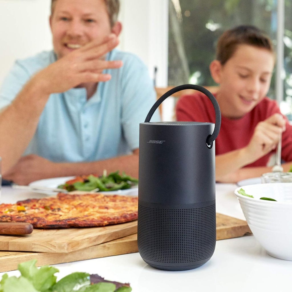 Bose Portable Home Speaker, Wi-Fi, Bluetooth, Control de voz, 12h Autonomía, Negro