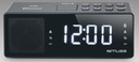 Muse M172 BT, Radio despertador PLL, Alarma dual, Conexión Bluetooth con emparejamiento NFC, Pantalla LED blanca de 1,2'', Alarma mediante radio, zumbido o Bluetooth, Función posponer y siesta, Entrada aux in, Función de carga USB, Dimmer de 3 variaciones