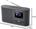 Muse M112 DBT, Radio portátil FM/DAB+, Pantlla a color de 2,4'', Bluetooth, 20 presintonías (10 FM + 10 DAB+), Alarma dual, Función snooze y sleep, Toma de auriculares
