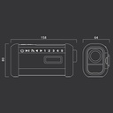 Muse MH 08 MB, Radio portátil con Bluetooth, Carga mediante dinamo y solar, Luz LED, Posibilidad de par estéreo, 5 presintonías de radio digital, Micrófono para manos libres, IP64, Sirena, Reloj, 6h de autonomía, NFC