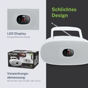 Muse MD-202 RDW, Radio reproductora CD / CD-R / CD-RW con función repetición y canciones programables, Radio analógica FM/MW, Antena telescópica, Entrada auxiliar mini-jack