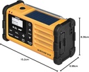 Sangean MMR-88 DAB, radio de emergencia con manivela y carga solar, DAB+ / FM, camuflaje