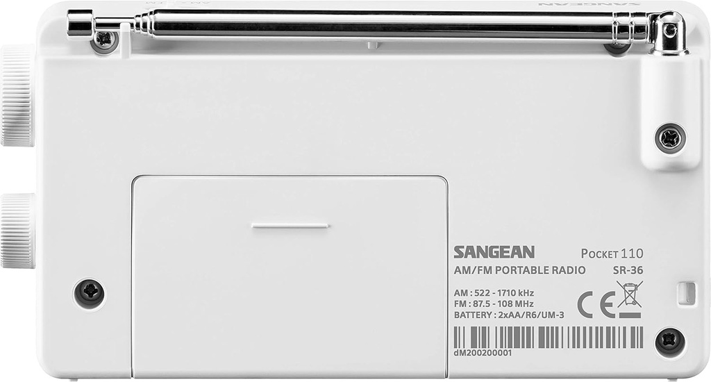 RADIO DE BOLSILLO AM/FM SR-36 SANGEAN NEGRA