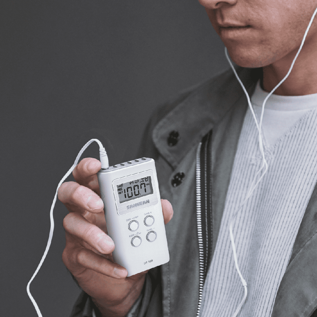 Sangean DT-120, radio portátil LCD, AM/FM
