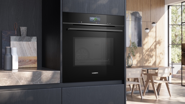 Siemens HM736GAB1, horno con microondas, humidClean, display touch Plus, iQ700