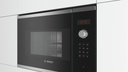 Bosch BEL523MS0, Microondas con plato giratorio, inox, cristal  negro y acero, serie 4