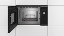 Bosch BEL523MS0, Microondas con plato giratorio, inox, cristal  negro y acero, serie 4
