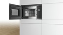 Bosch BEL523MS0, Microondas con plato giratorio, inox, cristal  negro y acero, serie 4
