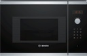Bosch BEL523MS0, Microondas con plato giratorio, inox, cristal  negro y acero, serie 4