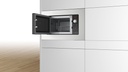 Bosch BEL623MS3, Microondas con plato giratorio, inox, cristal negro y acero, serie 2