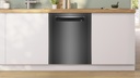 Bosch SMP4ECC71S, lavavajillas semi-integrable, ancho 60 cm, 3ª bandeja, clase B, inox, Serie 4