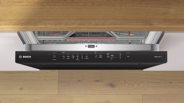 Bosch SMP4ECC71S, lavavajillas semi-integrable, ancho 60 cm, 3ª bandeja, clase B, inox, Serie 4