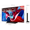 LG OLED48C44LA, 48", OLED 4K, Serie C4, Smart TV, WebOS24, procesador a9, Dolby Vision, Dolby Atmos, TV Gaming, 144 Hz, AMD FreeSync, negro