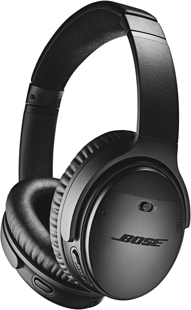 Bose QuietComfort SC Headphones, Auriculares inalámbricos con cancelación de Ruido, Auriculares de Diadema con Bluetooth, micrófono y Cable con hasta 24 Horas de autonomía, con Estuche Blando