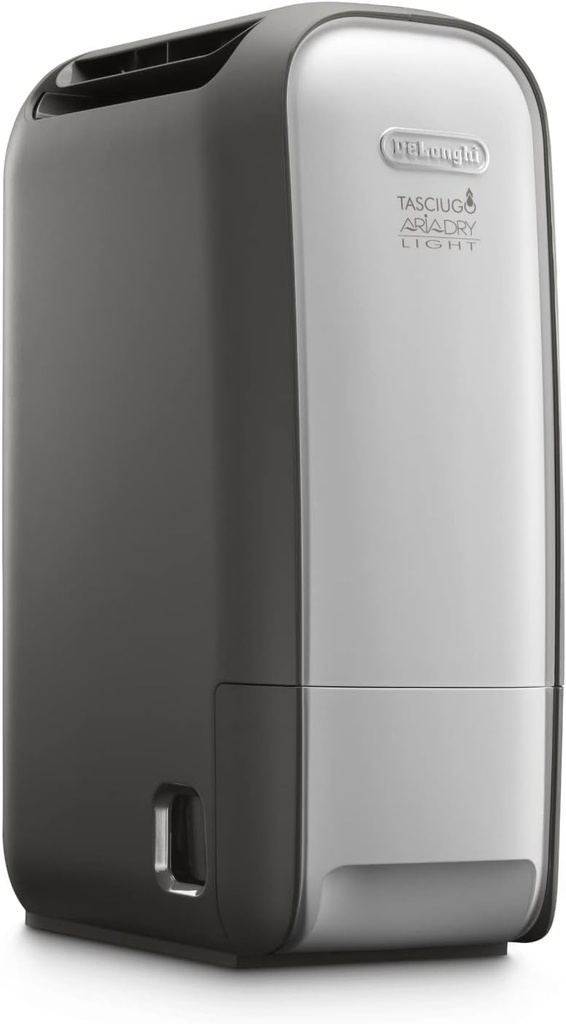 DeLonghi DNS80, deshumidificador, 2.8l, ionizador, silencioso, color gris