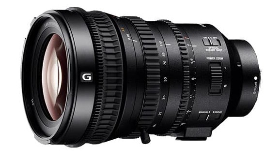 Sony SELP18110G, objetivo E PZ 18-110 mm F4 G OSS, zoom eléctrico super 35 mm/APS-C